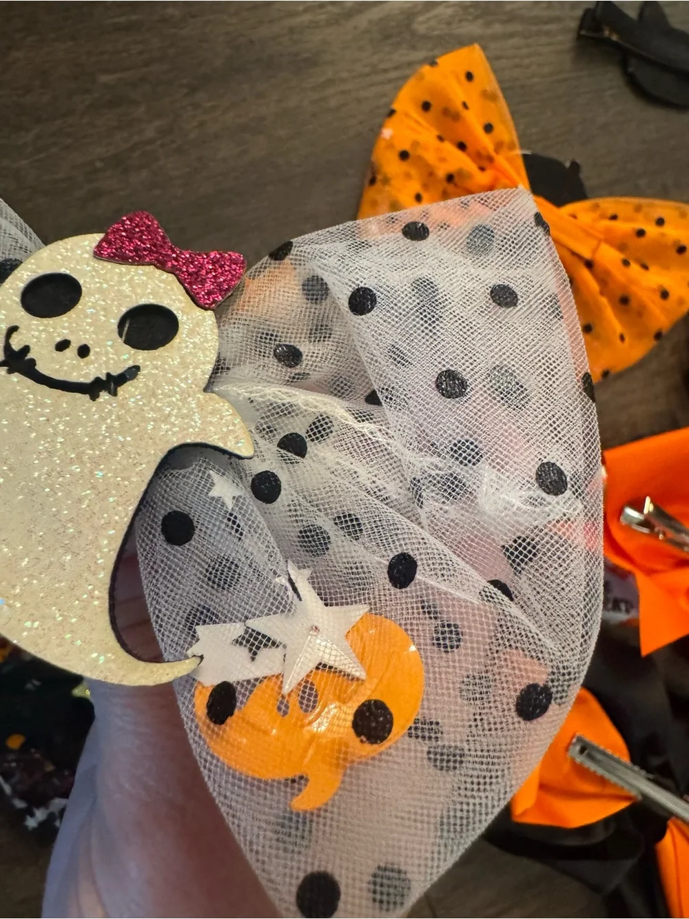 Halloween clip on hair bow bundle